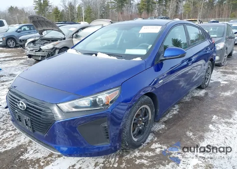 2019 Hyundai Ioniq Hybrid Blue z USA, uszkodzony, nr VIN KMHC65LCXKU134374
